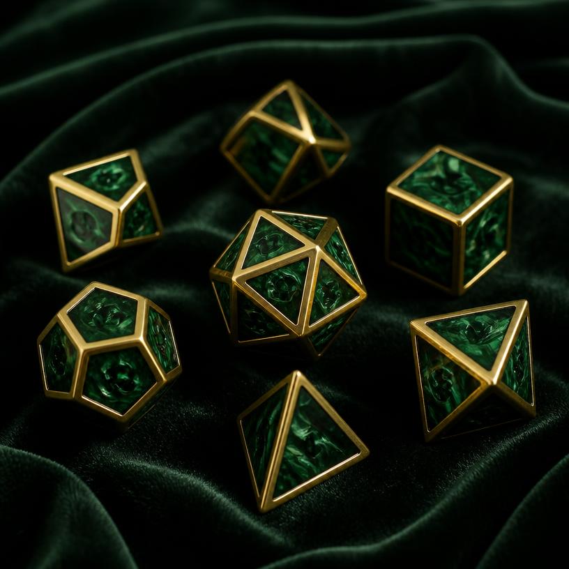 Verdant Gold Dice Set product photo